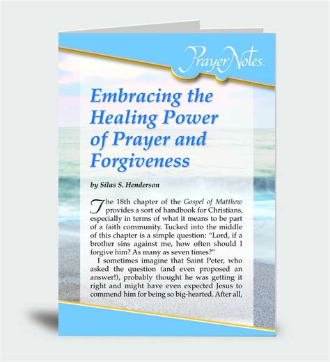 Embracing The Healing Power Of Prayer And Forgiveness Carenotes