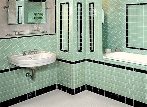 1930s Fashionhairmakeup Classic Bathroom Tile Art Deco Bathroom
