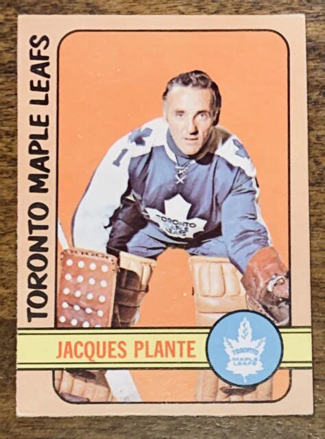 O Pee Chee 7273 Jacques Plante Vintage Card 92 Toronto Maple Leafs