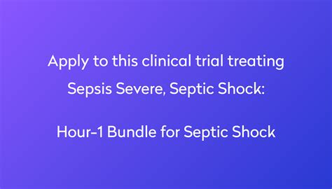 Hour 1 Bundle For Septic Shock Clinical Trial 2023 Power