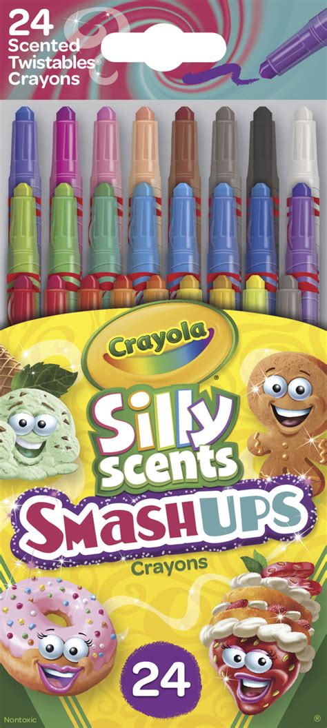 Crayola Silly Scent Twistable Crayons Assorted Smash Up Colors Set Of 24