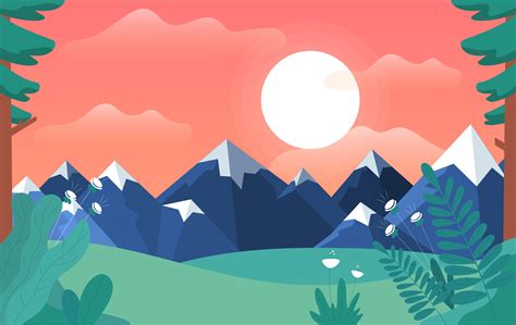 Cartoon Landscape Vector Art Icons And Graphics For Free Download