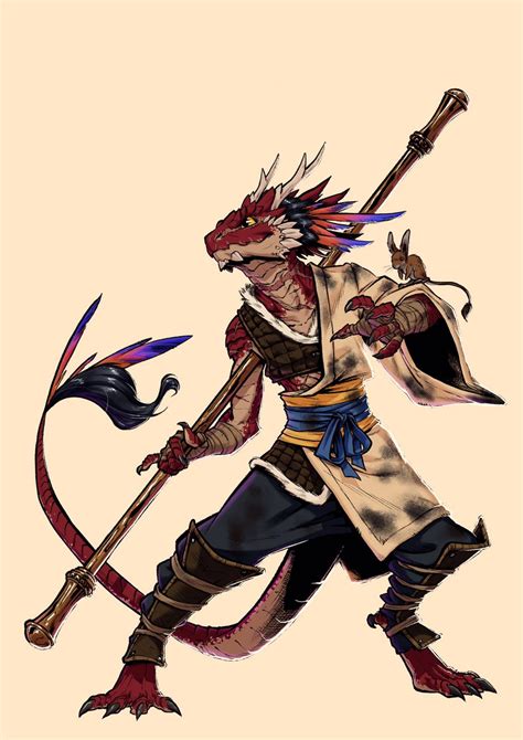 Dragonborn Monk Art Shakal Blog