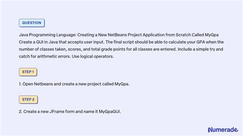 SOLVED Java Programming Language Creating A New NetBeans Project