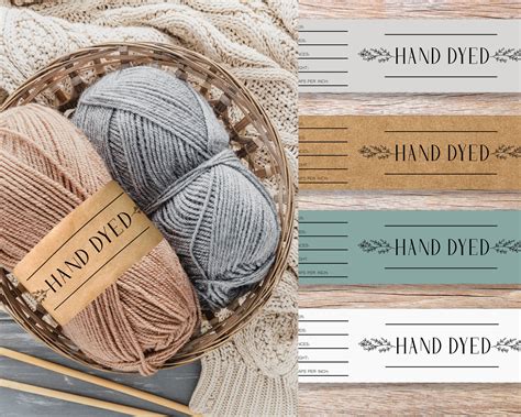 Yarn Skein Labels Printable For Hand Dyed Yarn Diy Label Template For Crochet Yarn Knitting