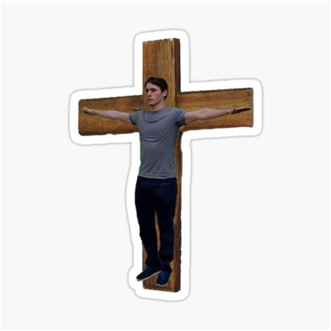 Jerma On The Cross Sticker For Sale By Looseleifteaa Redbubble