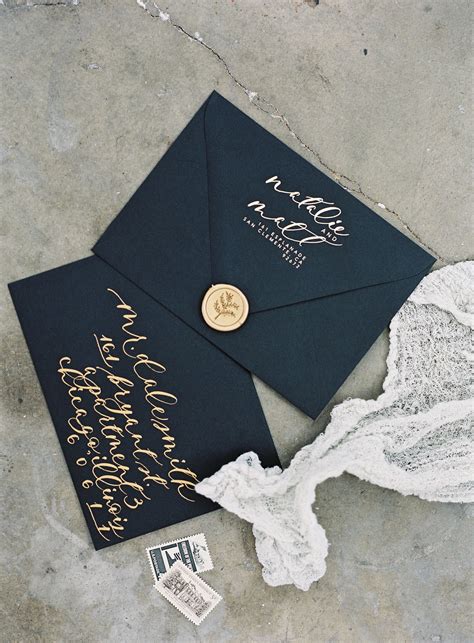 Main Invitation Envelope — Mon Voir Hand Lettered Wedding