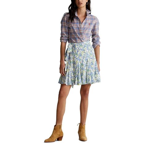 Polo Ralph Lauren Womens Floral Tie Midi Skirt Midi Skirts Flannels