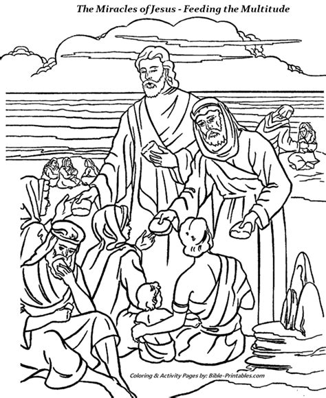 Jesus Feeds The Coloring Pages