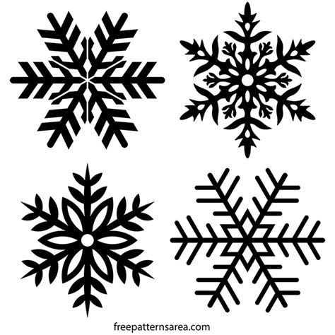 Free Snowflake Stencil Vector | FreePatternsArea Background with snow flakes and city silhouette.