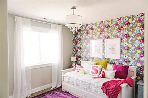 A Colorful And Unique Fairytale Girls Bedroom Floral