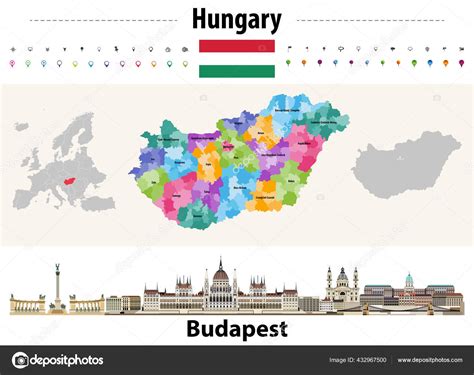 Macaristan'ın eyalet haritası da bu şekildedir. Macaristan Idari Tümen Haritası Macaristan Bayrağı ...