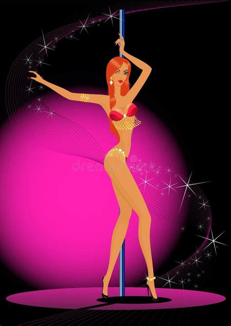 Women Dancing A Striptease Stock Vector Illustration Of Black 10205975