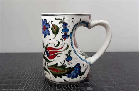 Turkish Handmade Ceramic Coffee Mug 11 Cm Of Height Etsy In 2021