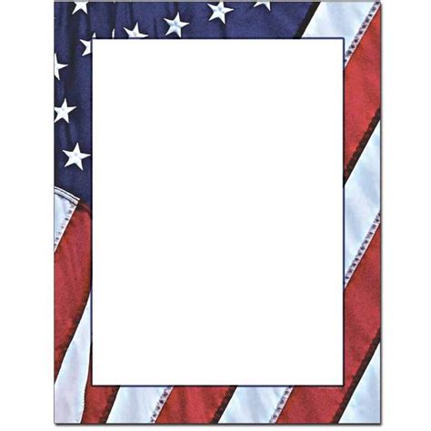 American Flag Border Background