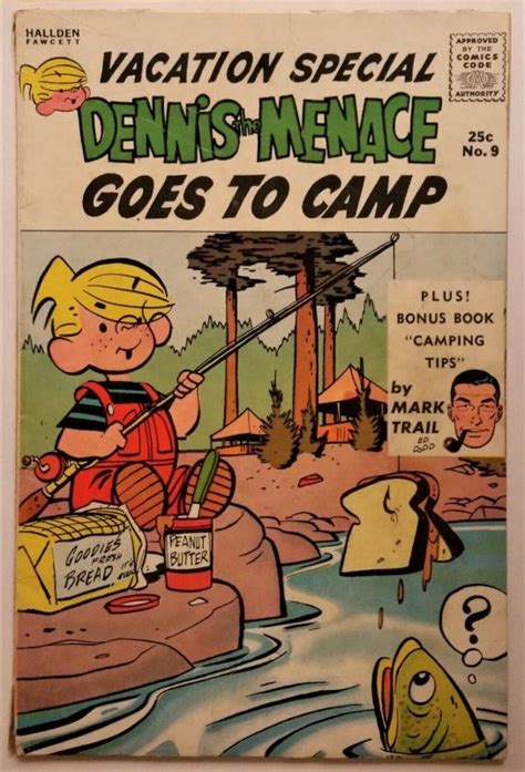 Dennis The Menace Giant 9 Goes To Camp Summer 1961 Fawcett Vg Comic Books Modern Age