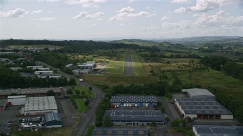 55k Stock Footage Aerial Video Of An Approach To The Cumbernauld