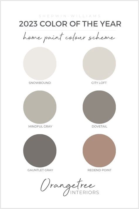 The Color Scheme For This Years Paint Palettes Which Are Available In