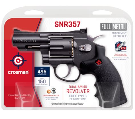 Crosman Snr357 Snub Nose 177 Dual Ammo Co2 Powered Air Revolver Gun