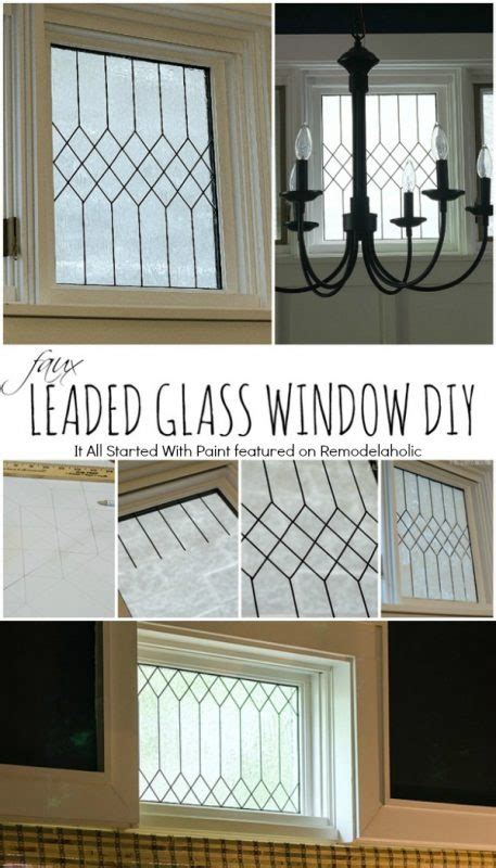 Hey friends, hope you are well. Remodelaholic | How to DIY Faux Leaded Glass Windows