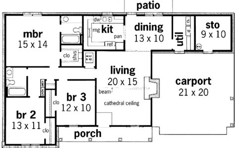 Plans and specifications subject to change without notice or obligation. Ranch House Plan - 3 Bedrooms, 2 Bath, 1375 Sq Ft Plan 30-145