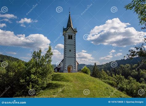 Small Catholic Church On Hilltop Stock Photo Image Of Grass Belief
