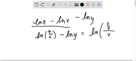 solved rewrite ln z ln x ln y in compact form