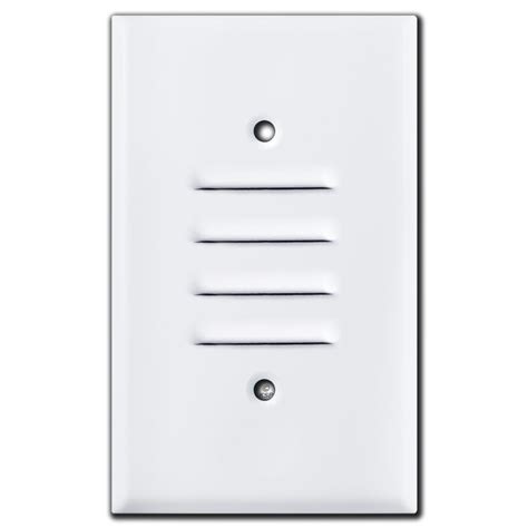 1 Vertical Louvered Switch Plate White Kyle Switch Plates