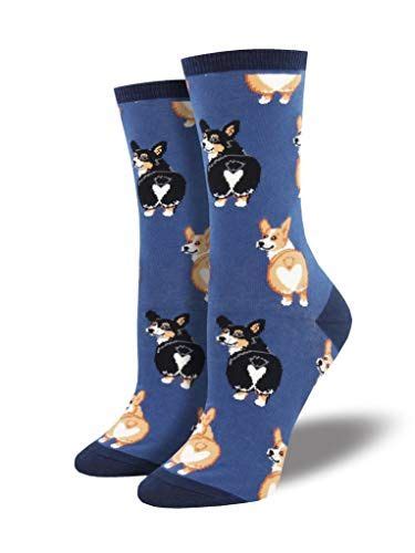 Lilyrosa Blue Corgi Dog Dogs Ladies Corgis Heart Socks Uk Size 3 To