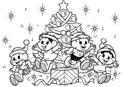 Natal Turma Da Mônica Desenhos Para Colorir