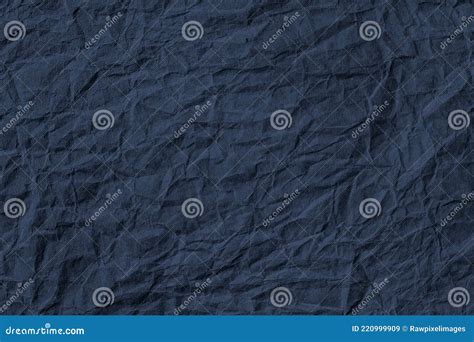 Crumpled Dark Blue Paper Textured Background Stock Image Image Of