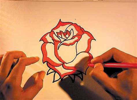 Rosas Como Dibujar Dibujos De Flores Faciles De Hacer Rosas Rojas My