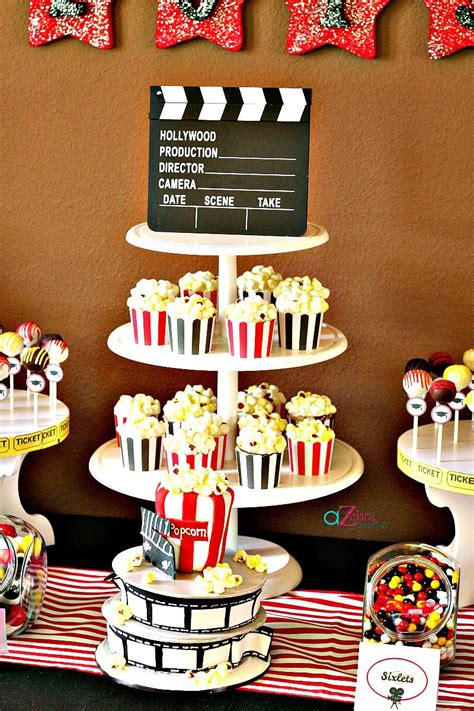 Desserts Table For Party 1 Hollywood Birthday Parties Movie Night