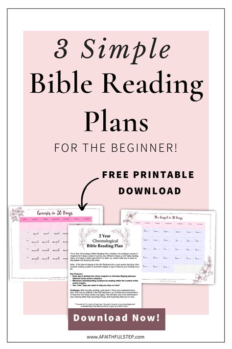 3 Simple Bible Reading Plans For The Beginner — A Faithful Step