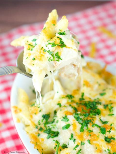 Chicken Alfredo Baked Pasta Living Sweet Moments