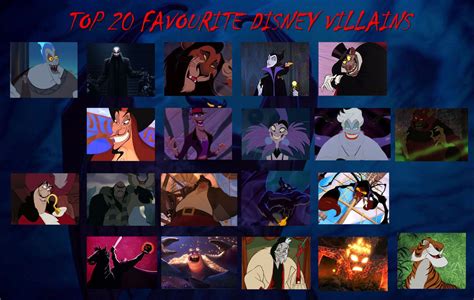 My Top 20 Favorite Disney Movie Villains By Jackskellington416 On