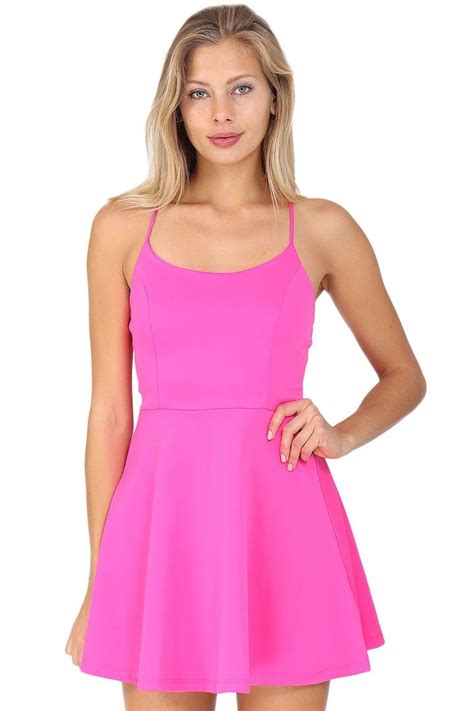 Neon Pink Skater Dress At Blush Boutique Miami Shopblush Com Pink