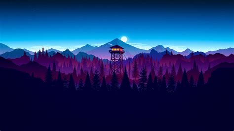 Download 1366x768 Wallpaper Firewatch Video Game Sunset Artwork