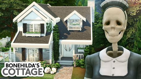 Bonehildas Cottage Home 💀 The Sims 4 Speed Build Youtube