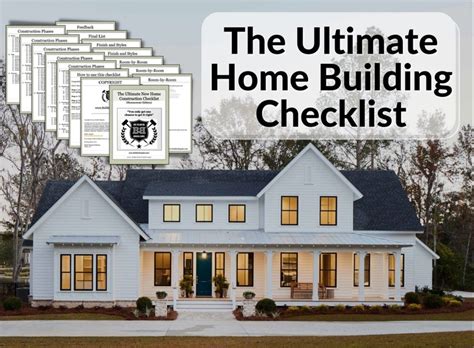 The Ultimate New Home Construction Checklist Homeowner Etsy