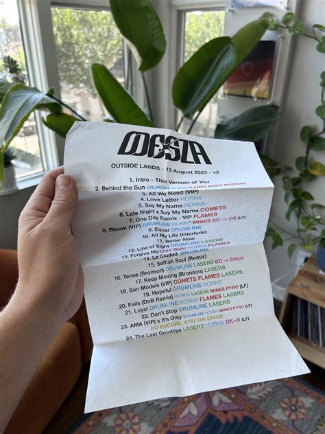 A different kind of collectible that I just acquired - Odesza Set list