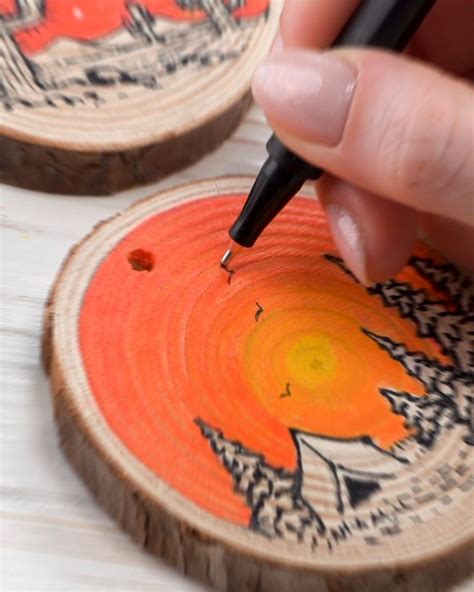 Diy Decor For The Home 👩‍🎨 Video Wood Slice Crafts Wood Burning