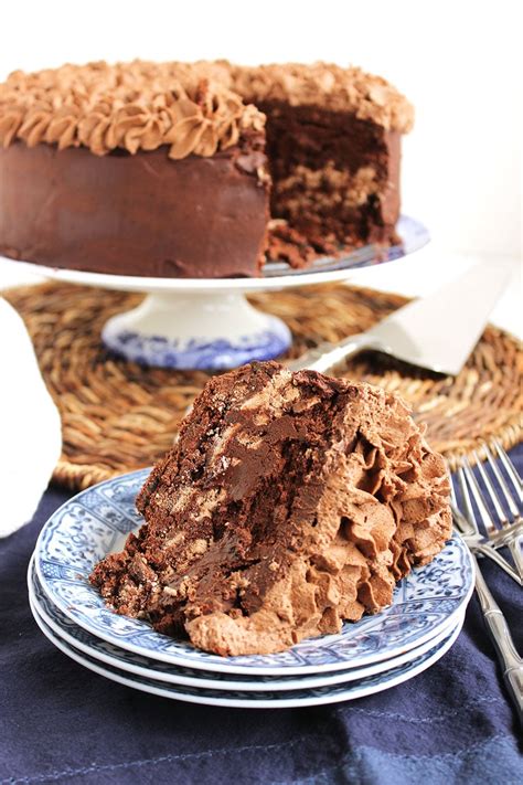 A quick chocolate mousse recipe that is thick, creamy, and oozing with chocolate deliciousness. Death by Chocolate Layer Cake - The Suburban Soapbox