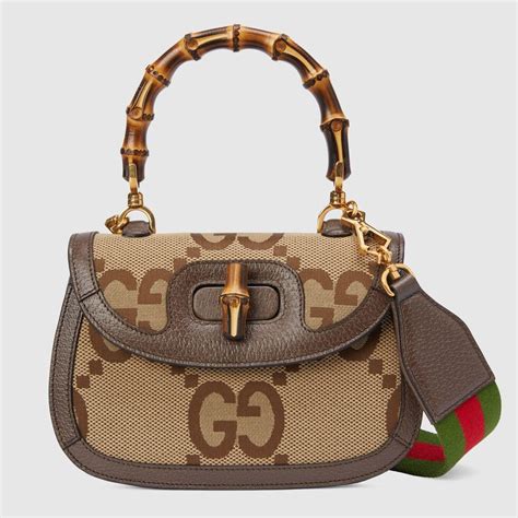 Gucci Gucci Bamboo 1947 Jumbo Gg Small Top Handle Bag Bags Gucci