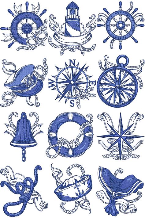 Chevron Nautical Machine Embroidery Designs By Sew Swell