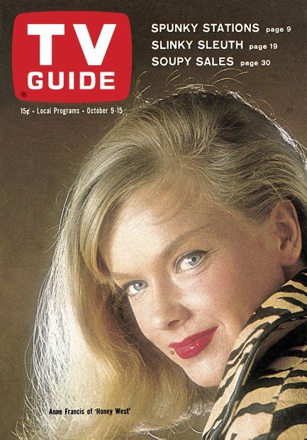 Ann Francis As Honey West On Tv Oct 9 1965 Tv Guide Cover Tv Guide Collection Tv