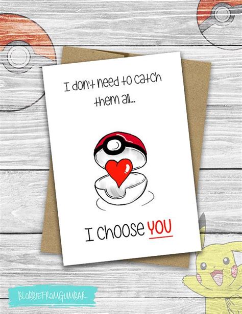 You'll find a creative gift for every kind of relationship, whether you're celebrating your first valentine's day together as boyfriend and girlfriend, or you've been married to. I Choose You | Pokemon | Love | Cute Boyfriend Card ...