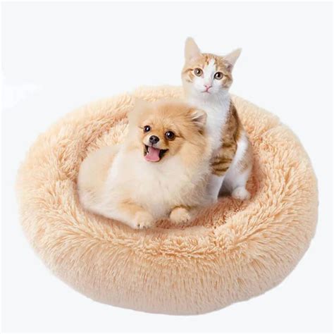 Round Warm Winter Cats Sleeper Nest Beds Dogs Pet Rest Sofa Kennel Cats