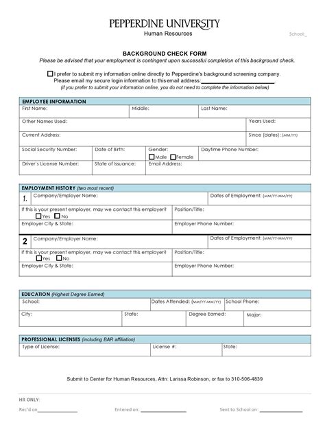 47 Free Background Check Authorization Forms Templatelab