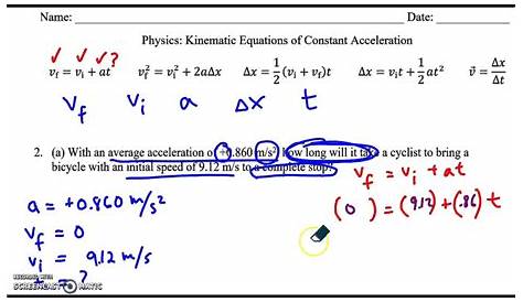 Acceleration Example Problems With Solutions